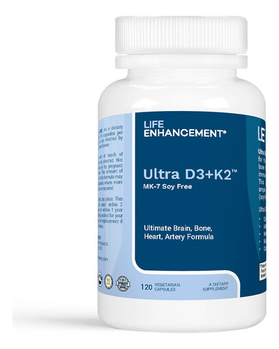 Life Enhancement Vitamina D3 K2 2000 Ui 120 Cápsulas
