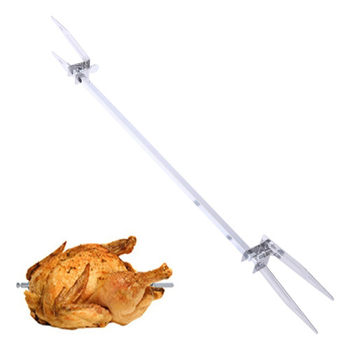 (b) Parrillas De Acero, Tenedores Para Asar Carne, Varillas