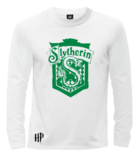 Camiseta Camibuzo Harry Potter Escudo Casa Slytherin