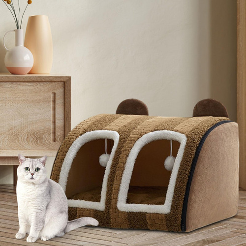 Casa Para Gatos Semicerrada Y Cálida, Casa Para Gatos,
