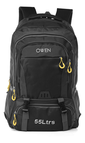 Mochila De Camping 55 Litros Negro Liso