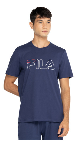 Camiseta Masculina Fila Manga Curta Letter Outline