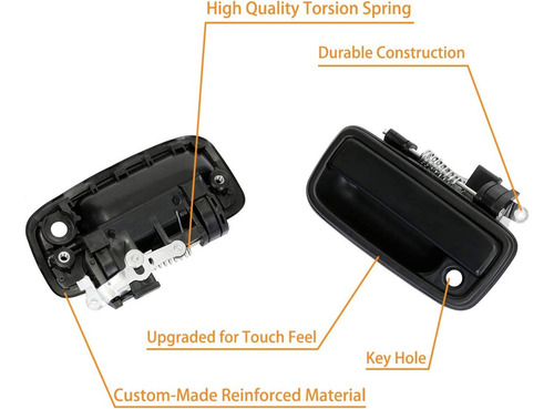 Par De Manijas Exteriores Negras Para Toyota Tacoma 1995-04