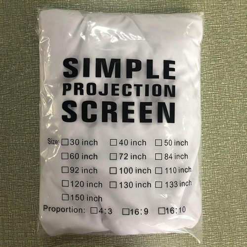 Pantalla De Película De 100 Pulgadas (203x152 Cm) 4: 3