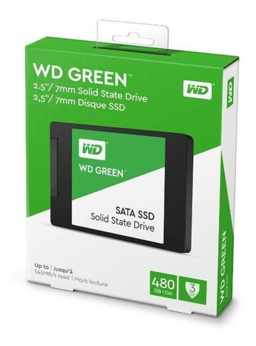 Imagen 6 de 6 de Disco Estado Sólido Wd Ssd Green 480gb 2.5 Int Sata 3d
