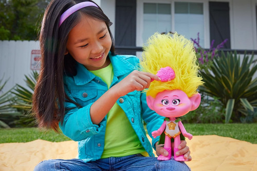 Trolls Rainbow Hair Tunes Viva Muñeca Cambia Su Cabello