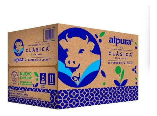 Leche Alpura Clásica Caja Con 6 Piezas De 1 Litro