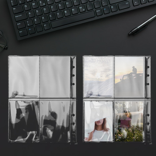 Carpeta De Fotos Con Hojas Sueltas Para Tarjetas Fotográfica