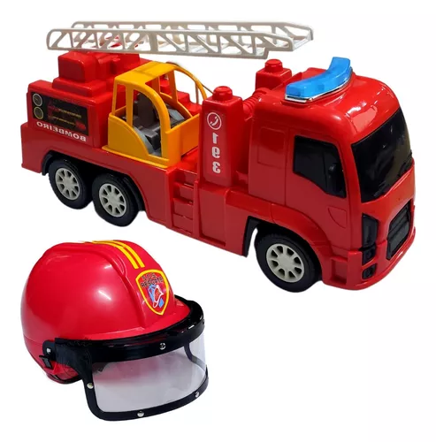 KIt Caminhão bombeiro e ambulância de brinquedo infantil carrinho