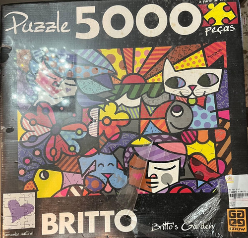 Quebra Cabeça Romero Britto Garden 5000 Peças Brito Lacrado (Usado)