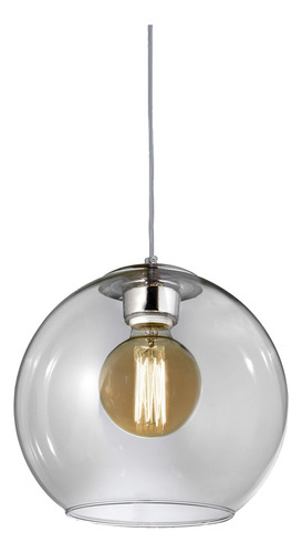 Lampara Colgante Esfera L Transparente Diseño Apto Led E27