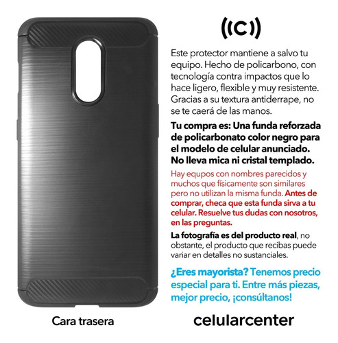 Funda Premium Oneplus 6t Case Protector Carbono One Plus 1+