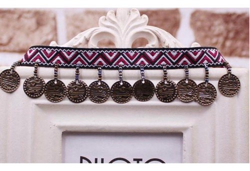 Tela De Encaje Bohemio Con Flecos De Cobre