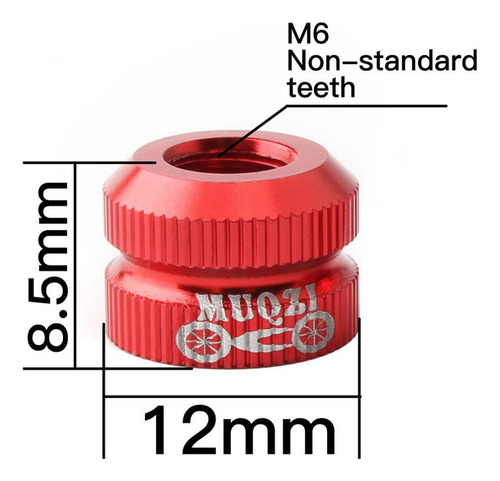 Muqzi 4 Muqzi 1 Cubierta Rojo Rojo 12x8,5mm