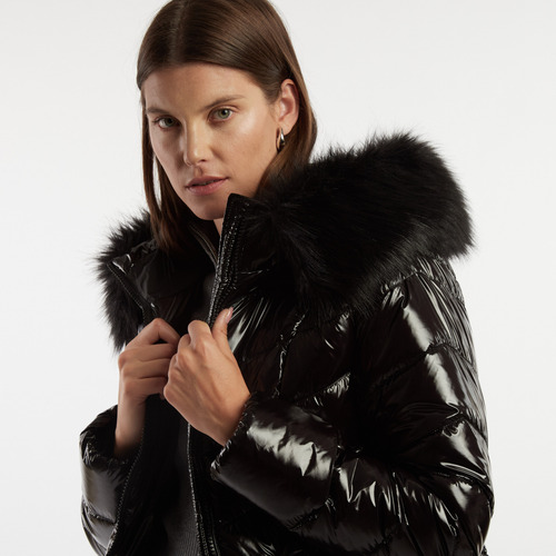 Campera Mujer Kevingston Rain Nailon Negro