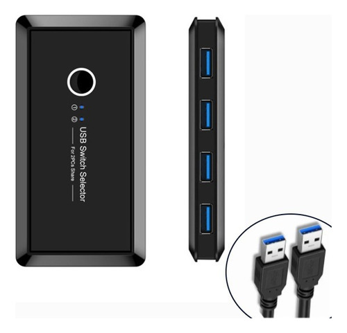 M 2 Piezas Con 4 Piezas Conmutador Kvm Usb 3.0 Selector Usb