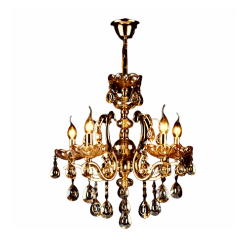 Lustre Candelabro 5 Braços Lta-005 E14x5 Ambar