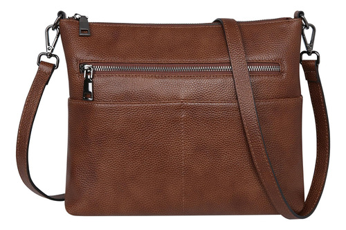 Iswee Bolsos Cruzados De Cuero Real Para Mujer, Bolso De Hom
