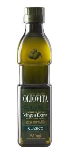 Aceite De Oliva Extra Virgen Libre De Gluten 250 Ml Oliovita