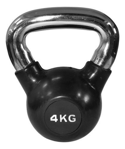 Pesa Rusa Caucho Cromada 4 Kg/8.8 Lb Kettlebbell Gmp Color Negro