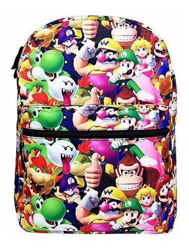 Super Mario Bros 3d All-over Print Large Backpack #nn43719