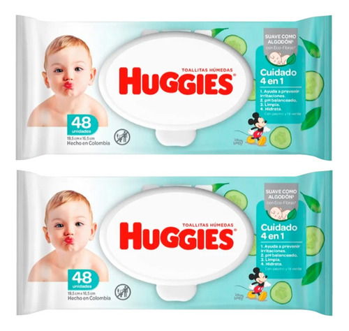 Huggies Toallas Húmedas 2 X 48 Unid