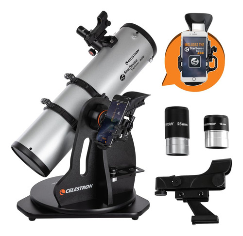 Celestron Starsense Explorer - Telescópio Dobsonian Sobr. Cor Prata/preto