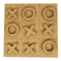 Kit 10 Jogos Da Velha Mdf Decoração Aplique Corte Laser 15cm