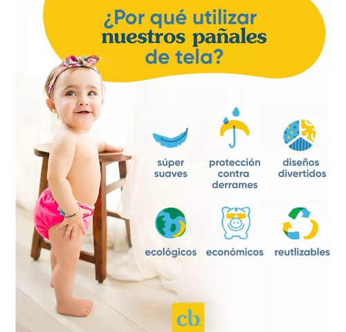 Pañales Niña Reutilizables Margarita 3un Charlie Banana