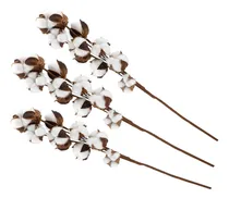Comprar Flor De Algodón De 60 Cm, 3 Unidades, 10 Cápsulas, Tallos Na