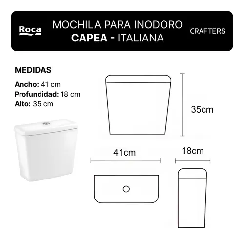 Mochila para inodoro capea hotsell