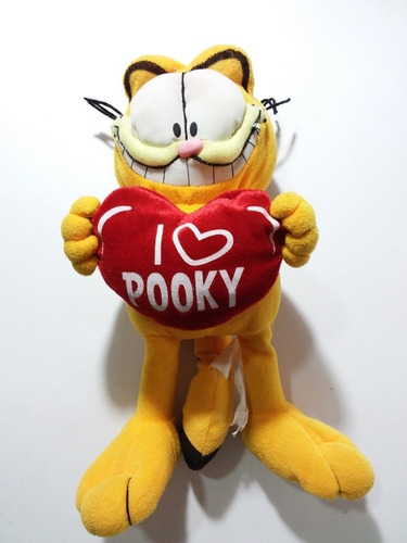 Peluche Garfield Love Pooky- Nanco- Vintage 30 Cm