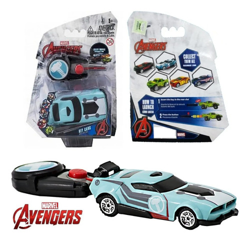 Avengers Heroes Auto Con Llave Lanzador Key Cars Faydi