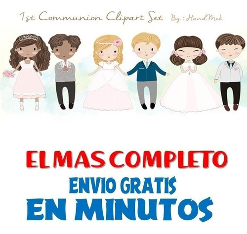 Pack Imagenes Clipart Primera Comunion + Regalo A1