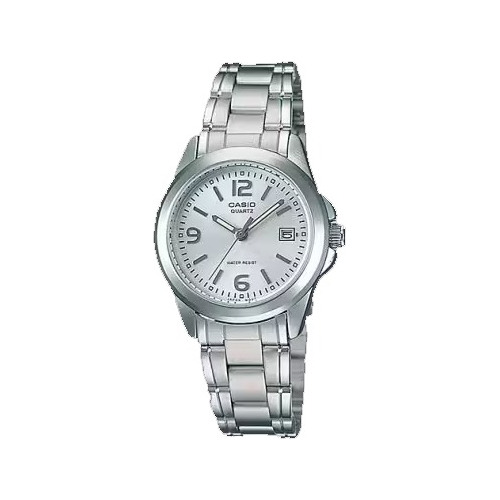 Reloj Casio De Mujer Ltp-1215a-7a Con Fondo Plata Y Garantia