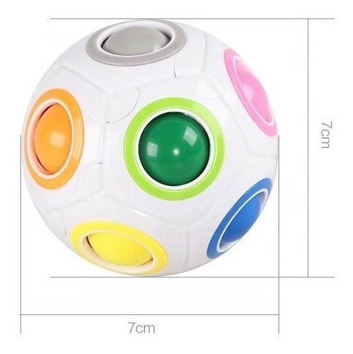 Cubo Rubik Rainbow Magic Ball 2 Speedcube Destreza Arcoiris Color de la estructura Transparente