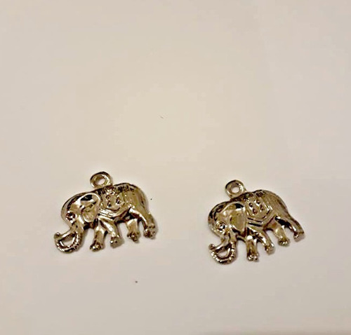 20 Dijes De Elefante De Metal 2cm Para Pulseras Elefantito 