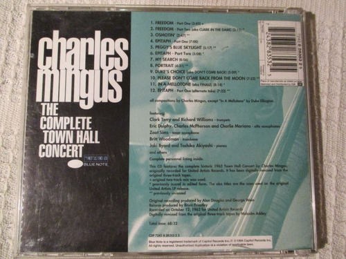 Imagen 2 de 5 de Charles Mingus - The Complete Town Hall Concert