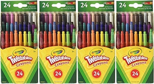 Crayola Mini Twistable Crayons 24 En Una Caja (paquete De 4)