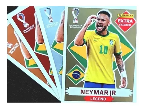 NEYMAR JUNIOR (Brasil) - KIT COM AS 4 FIGURINHAS EXTRA LEGENDS