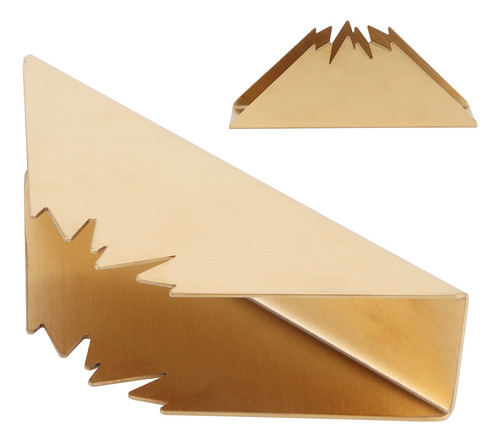 Servilletero Dorado Con Soporte Triangular De Acero Inoxidab
