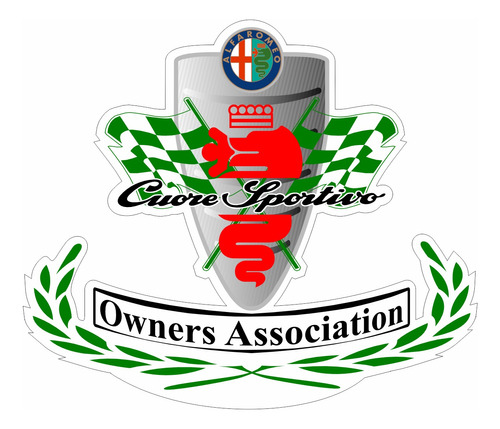 Emblema Adesivo Resinado Alfa Romeo Res5