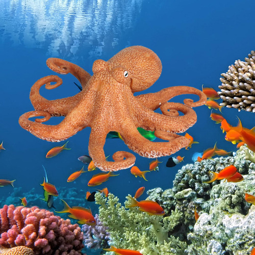 3x Figuras Realistas De Polvo De Animais Marinhos De