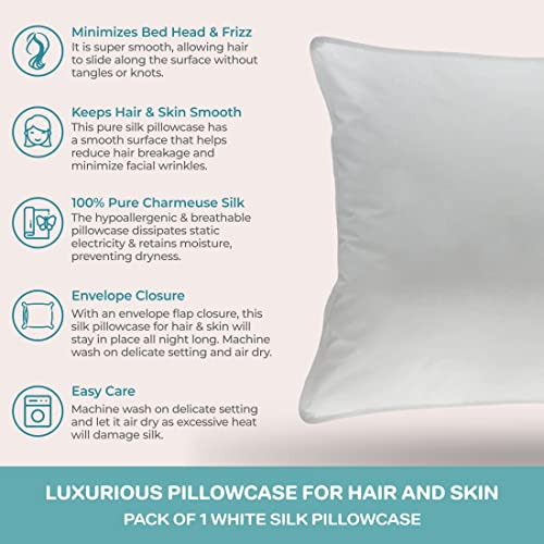 Funda De Almohada De Seda Pura Spasilk, Funda De Almohada De