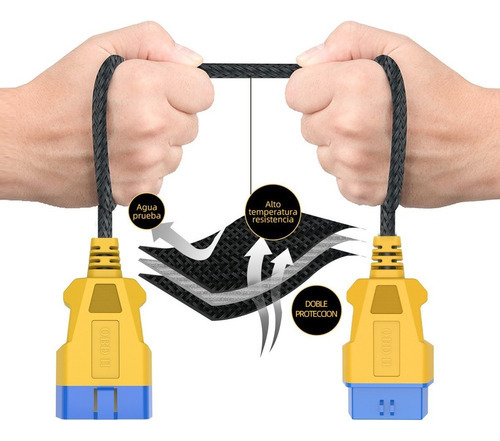 Cable De Extensión Autool Obd2 De 16 Pines, Conectores De Es