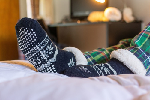 Imagen 5 de 10 de Pantumedias Pantuflas Antideslizante Medias Mujer Sox Abrigo