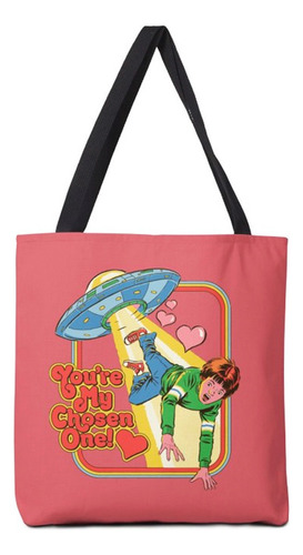 Bolsas Tote Bag Retro Aesthetic Nostalgic 70's En Lino Crudo Color You're My Chosen One