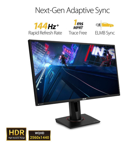 Imagen 2 de 6 de Monitor Gamer Asus Tuf Vg27aq 27 2k Hdr, 165-144hz, 1ms Ips