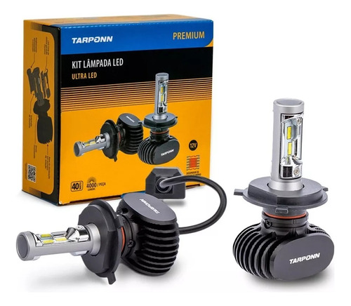 Kit Lampada Tarponn Ultra Led H4 40w E 4000lm Cada 6000k 