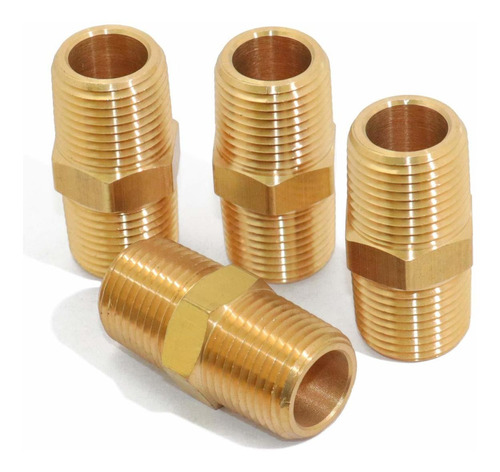 1 2 Npt 3 8 Laton Solido Hex One Adaptador Tuberia 4